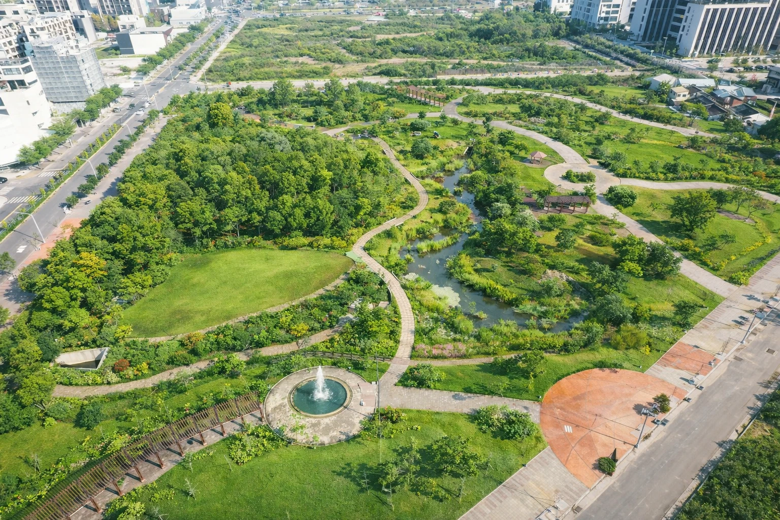城市中的低密綠境(模擬示意圖)